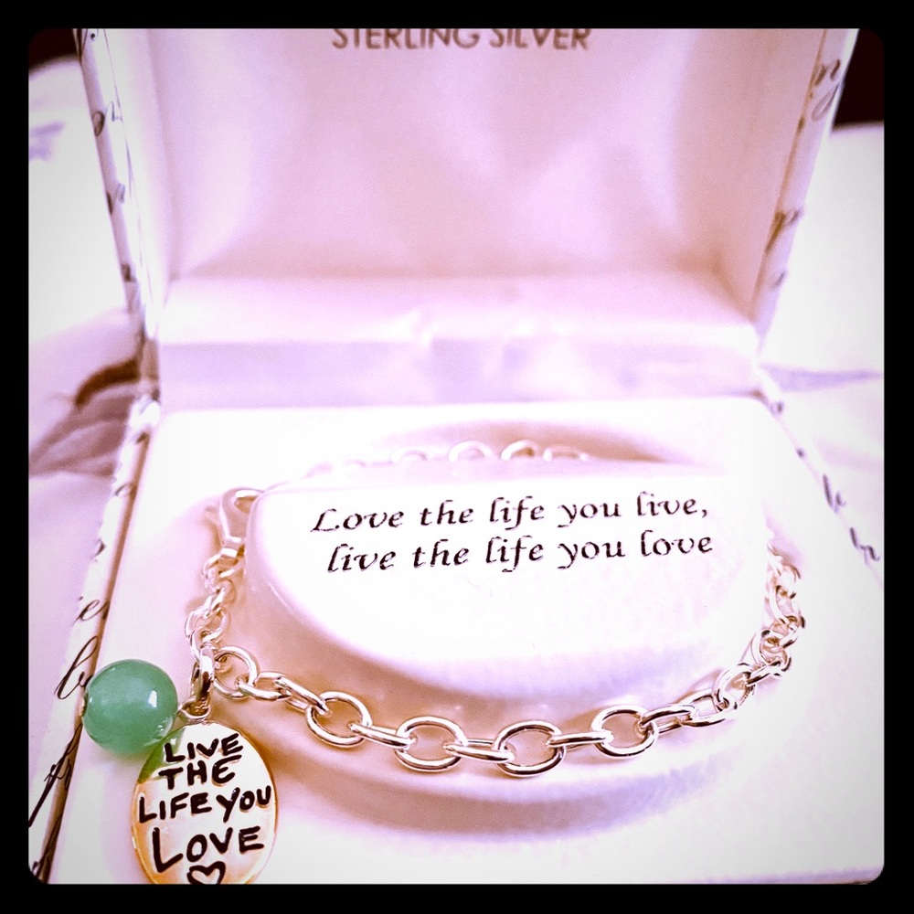 Sterling silver bracelet with charms